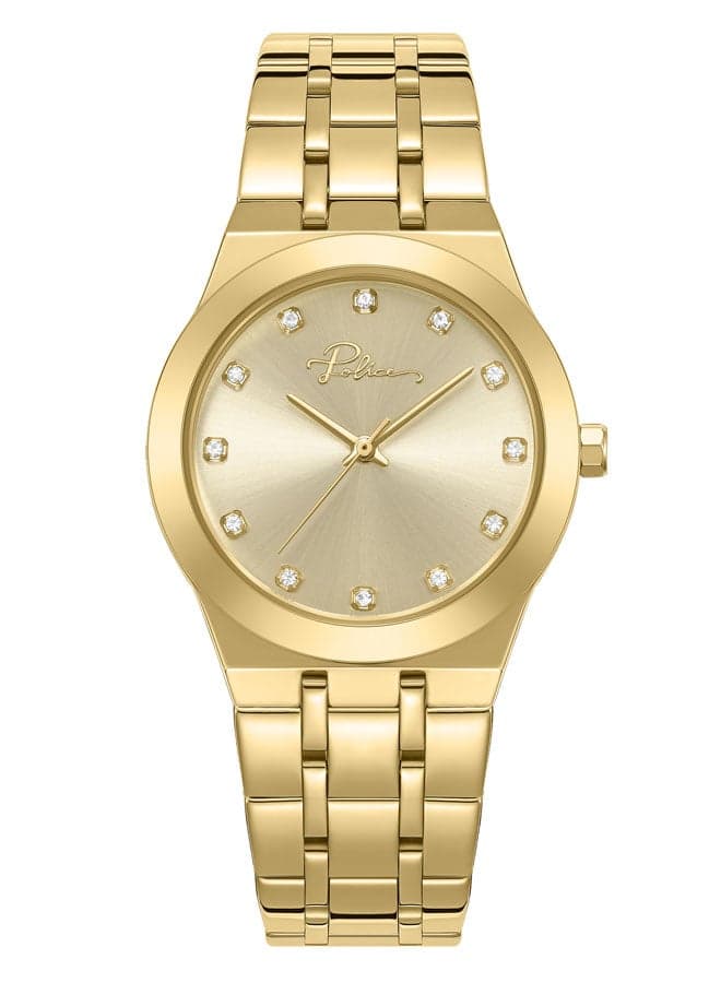 POLICE Allure 32mm Yellow Gold Women's Watch - Image 1