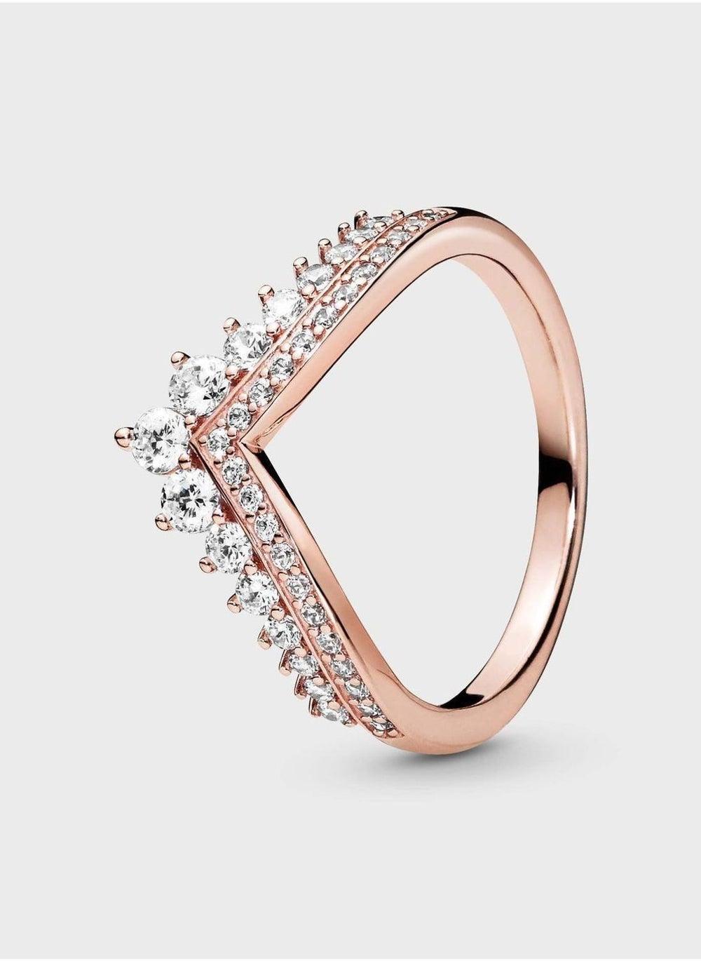 PANDORA Princess Wishbone Tiara Ring - 14k Rose Gold-Plated - Image 1