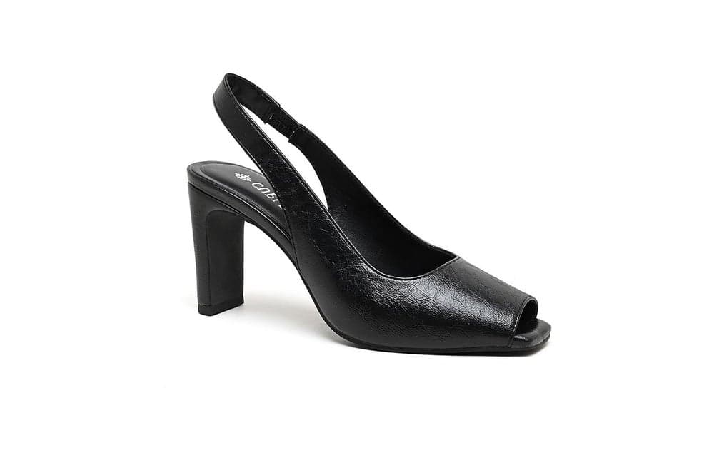Elegant Open Toe Slingback Pumps - Mid Heel Design - Image 1