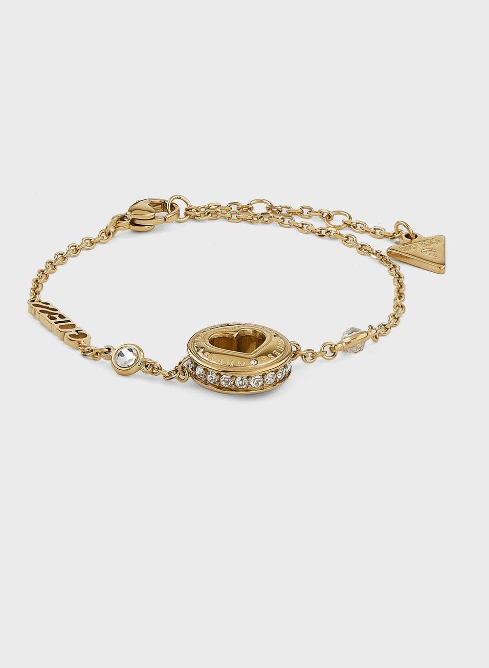 GUESS Rolling Heart Charm Bracelet - Elegance Unleashed - Image 1