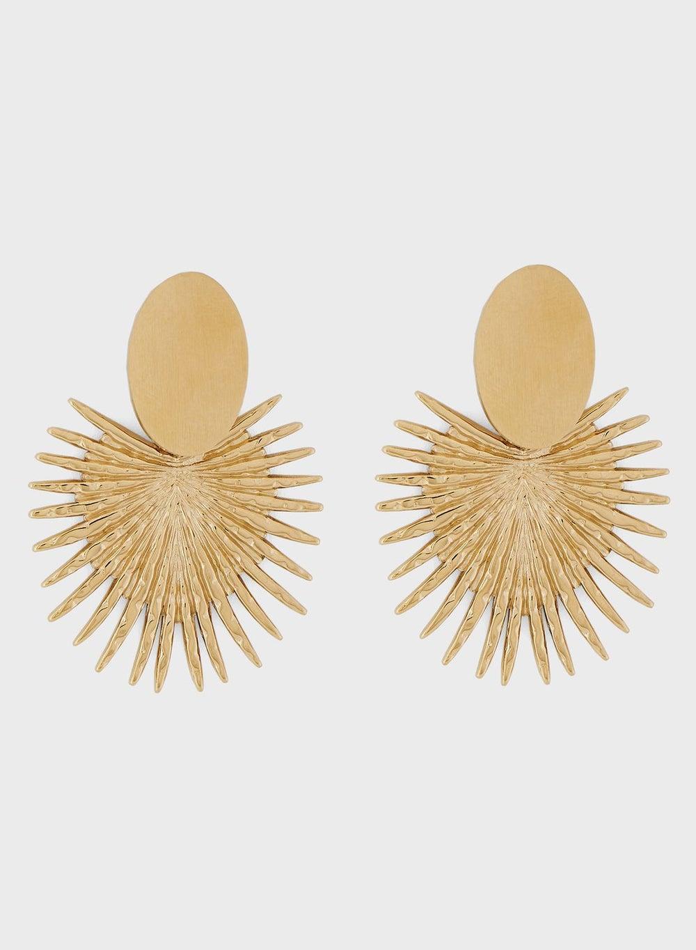 Lady Mauve Tahti Oval Spike Pendant Earrings Elegance - Image 1