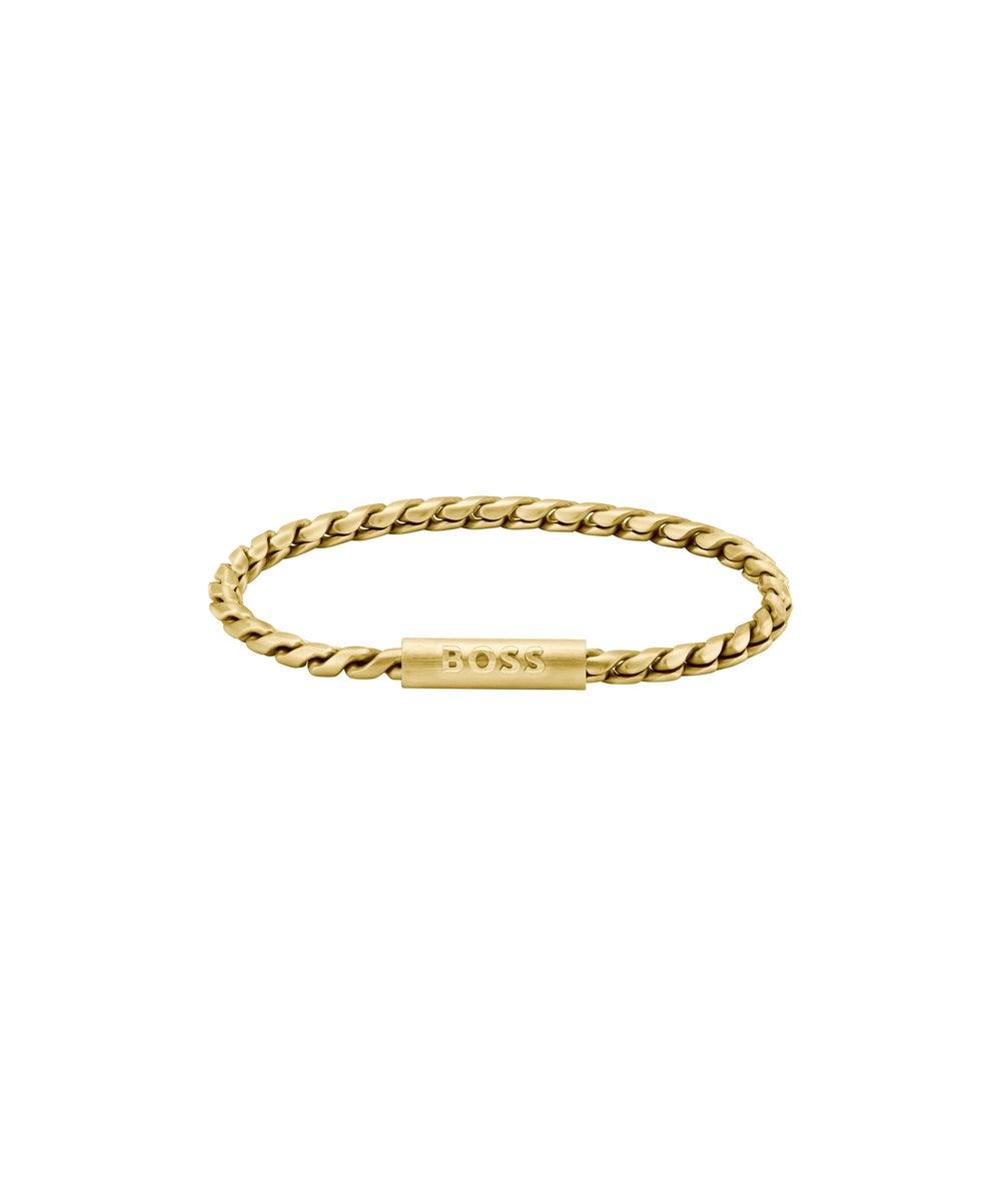 BOSS Doran Yellow Gold-Tone Men's Elegance Bracelet - Image 1