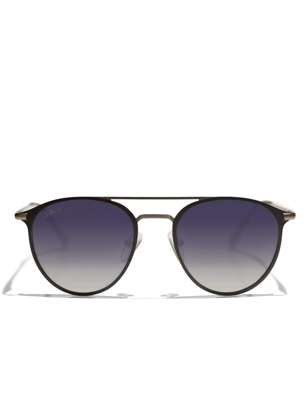 Selfie SE8260-C2 Black Metal Frame Polarized Sunglasses - Image 1