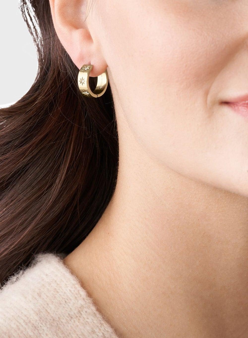 FOSSIL Gold-Tone Casual Hoop Earrings for Women - Image 1