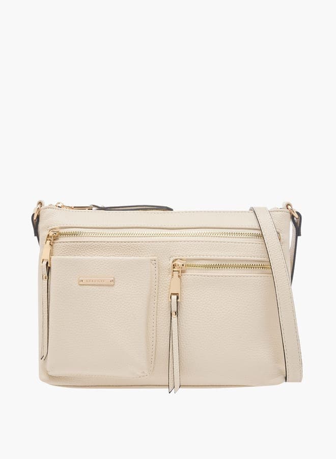 Celeste Chic Textured Crossbody Bag with Adjustable Strap - Image 1
