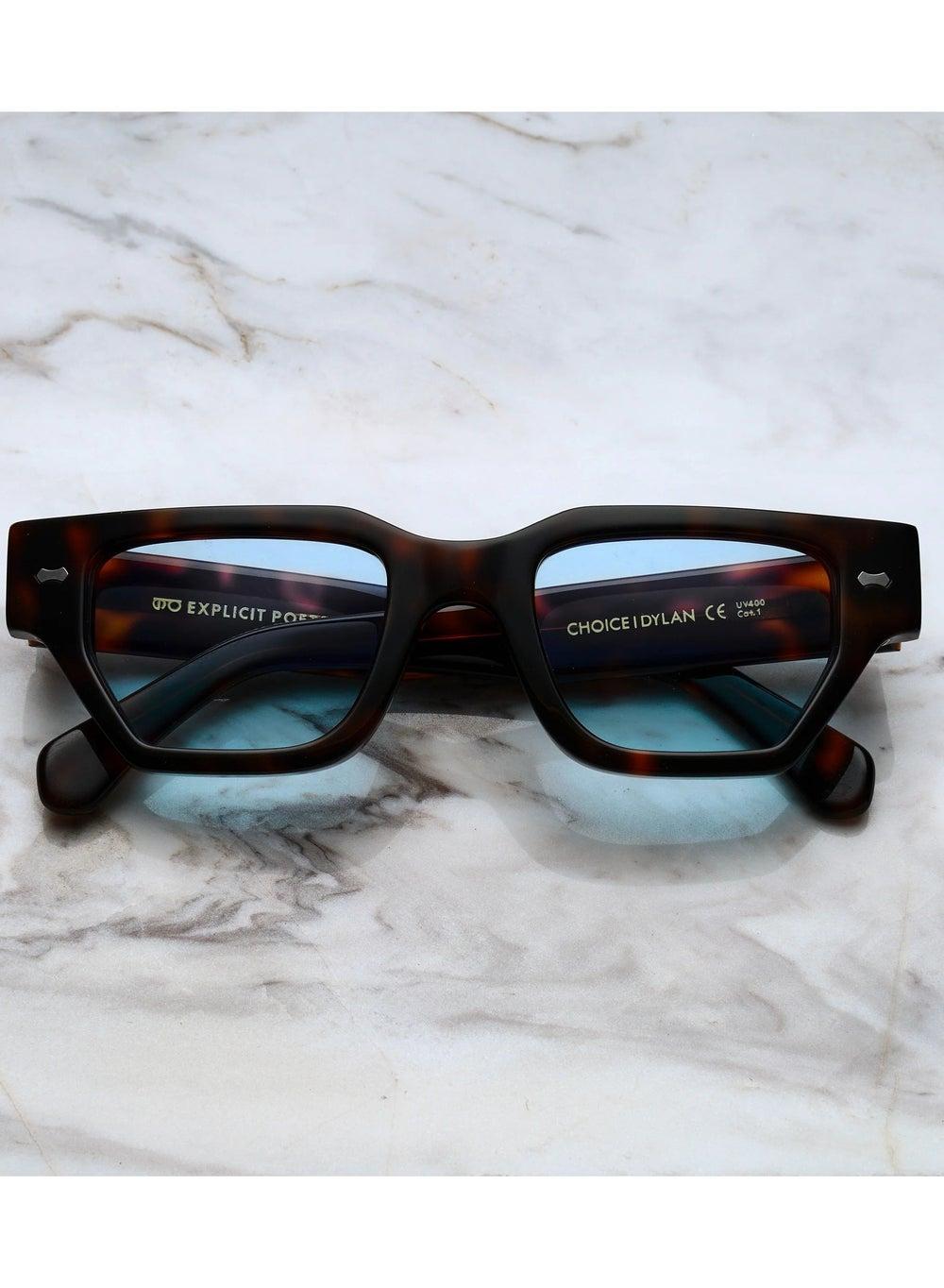 DYLAN Tortoise - Blue Unisex Sunglasses A10EP5 for Timeless Elegance - Image 1