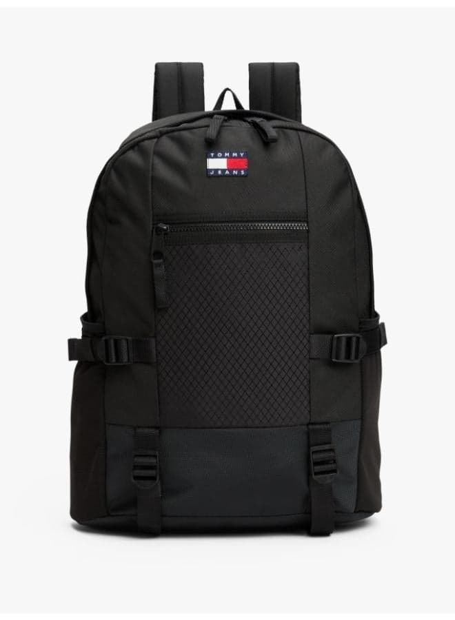 TOMMY JEANS Zip-Through Logo Backpack - Sleek & Functional - Image 1