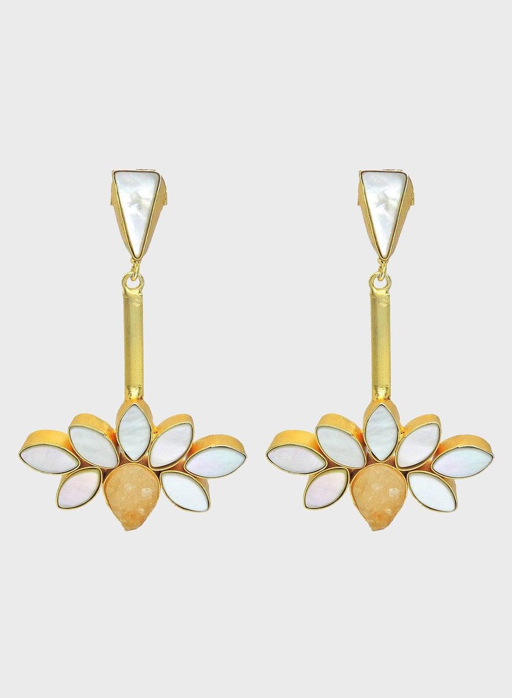 DORI Lydia Gold-Toned Embellished Earrings for Women - Image 1