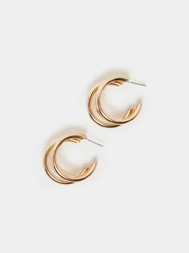 Styli Dual Hoop Earrings - Elegance Redefined for Women - Image 1