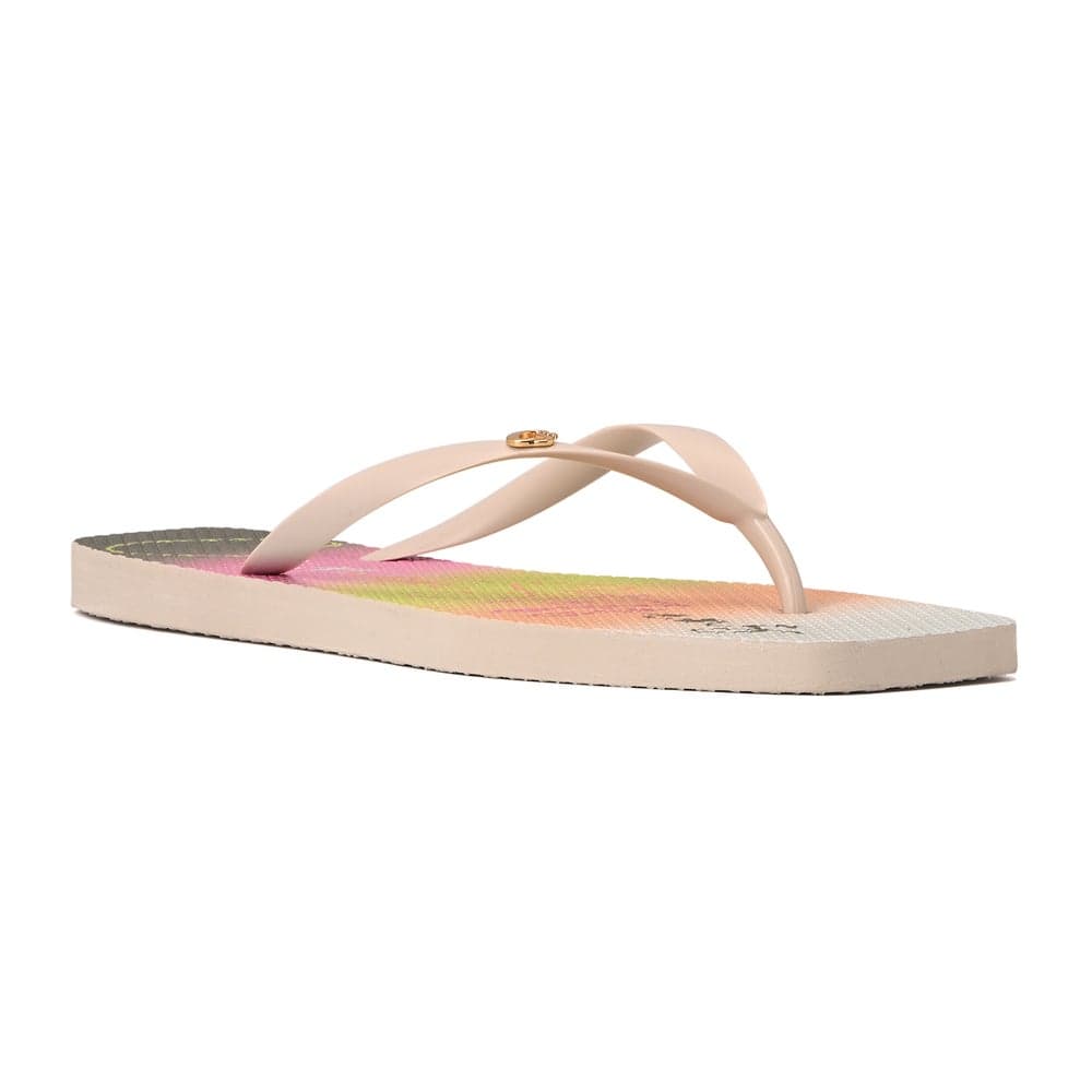 Elegant Off-White Flip-Flops with Military Gradient - Image 1