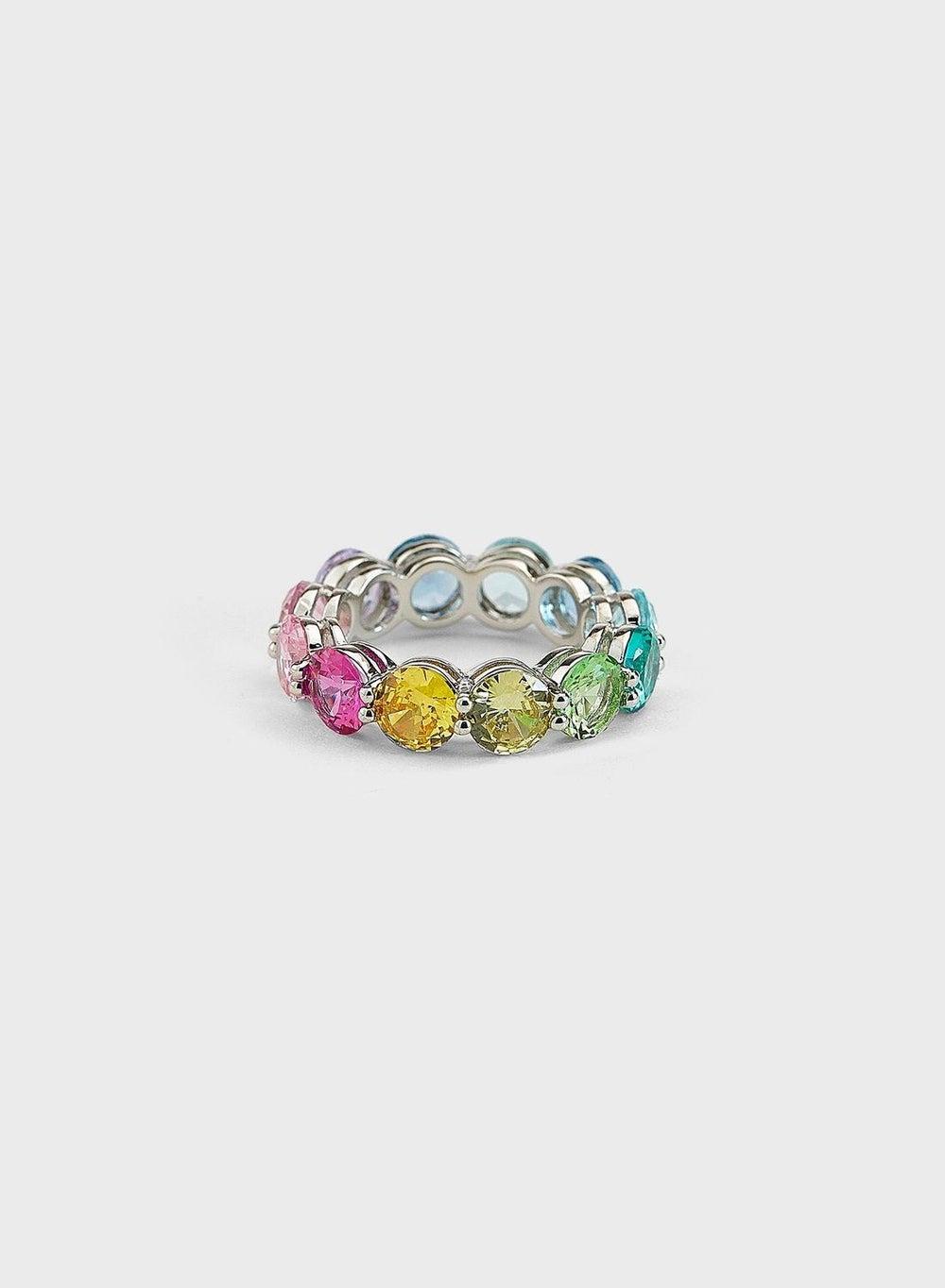 Fashionbox Lauren Elegant Silver-Toned Jewel Ring - Image 1