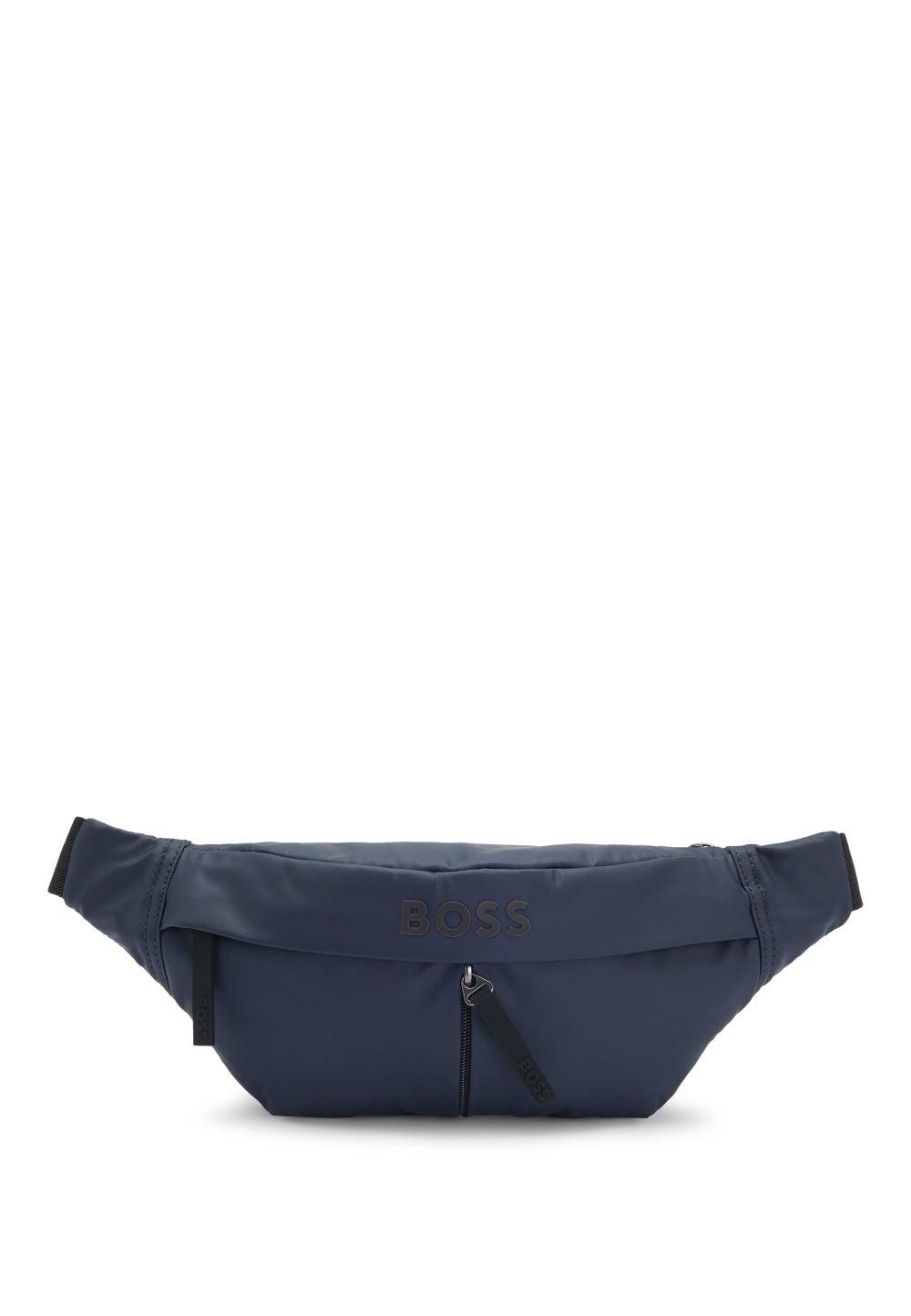 BOSS Men's Sleek Faux-Leather Belt Bag with Logo Detail - Image 1