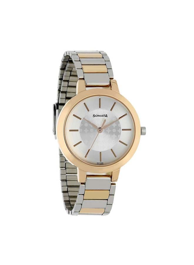 Sonata Blush Collection 8141KM01 - Elegant Two-Toned Analog Watch - Image 1