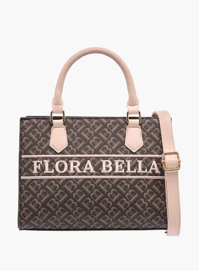 Flora Bella Monogram Print Tote: Elegance on the Go - Image 1