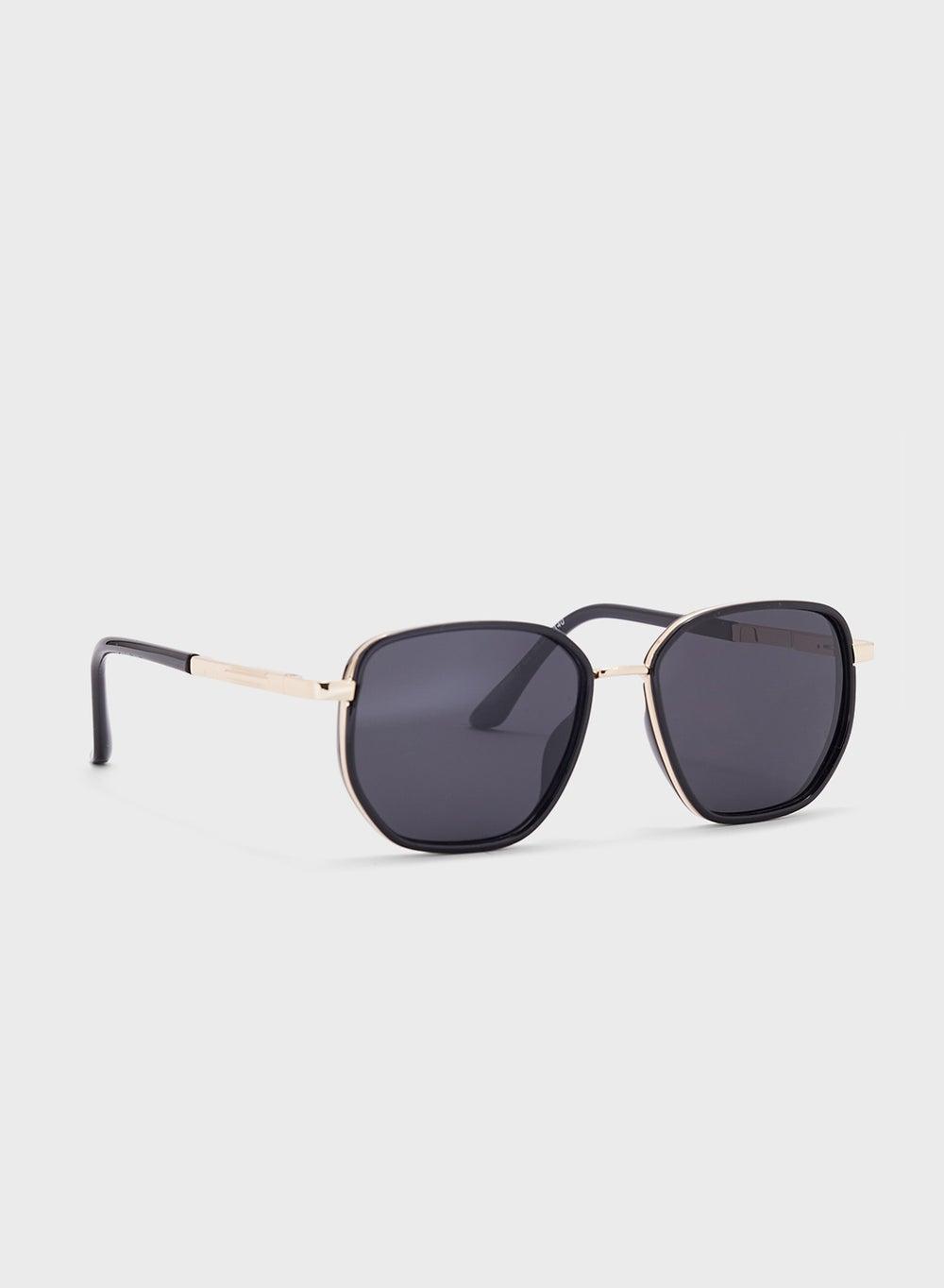 Robert Wood Square Aviator Sunglasses with Polarized Lenses - Image 1