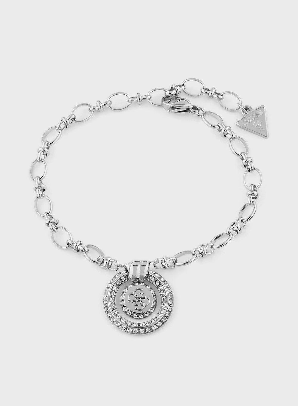 GUESS Elegant Round Chain Bracelet with Crystal Charm - Image 1