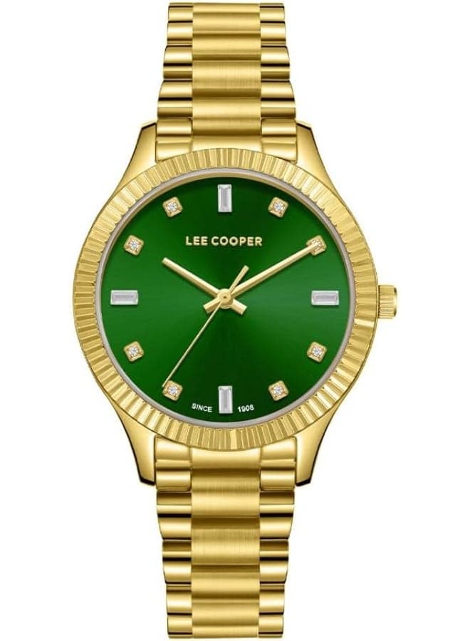 Lee Cooper Elegance LC08079.170 Women’s 35mm Gold Analog Watch - Image 1