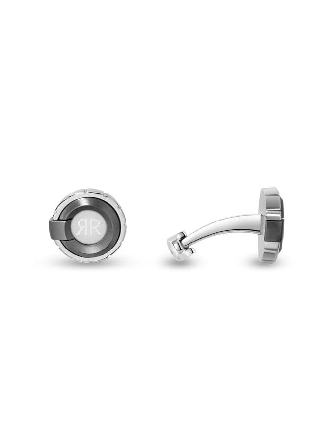 CERRUTI 1881 Rocco Grey Stainless Steel Cufflinks - Image 1