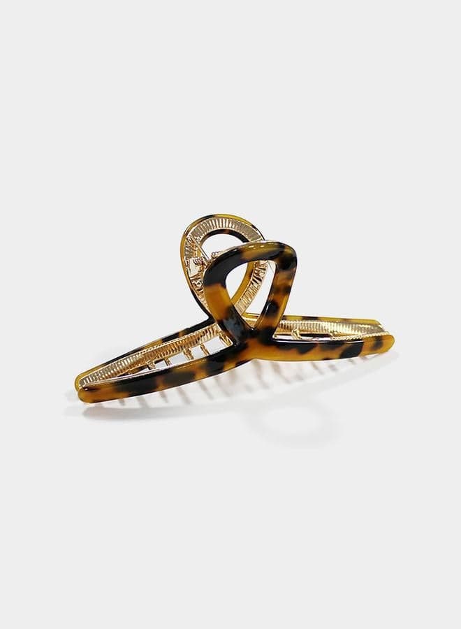 Elegant Tortoise Look Hair Clamp by Styli - Image 1