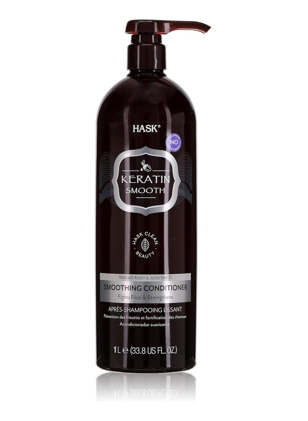 HASK Keratin Smooth 1L Conditioner for Lustrous, Frizz-Free Hair - Image 1