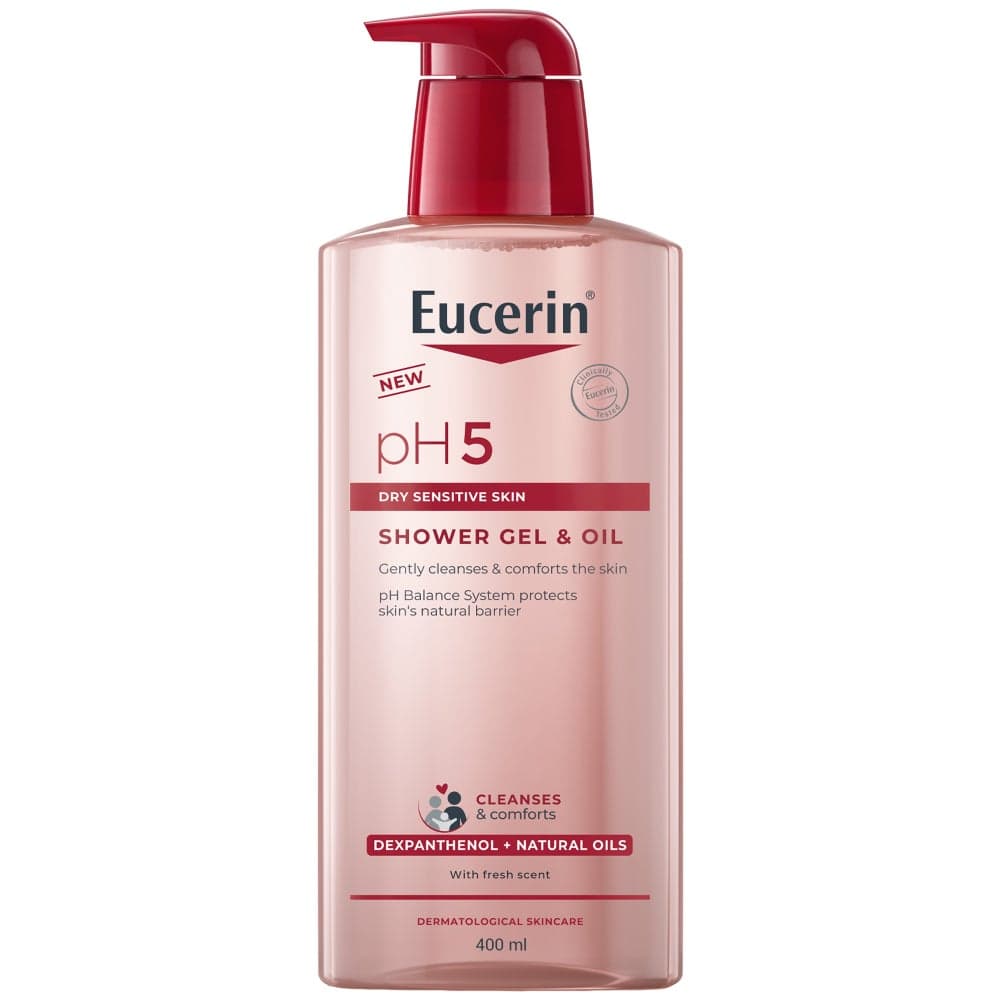 Eucerin pH5 Gentle Hydration Shower Gel & Oil, 400ml - Image 1
