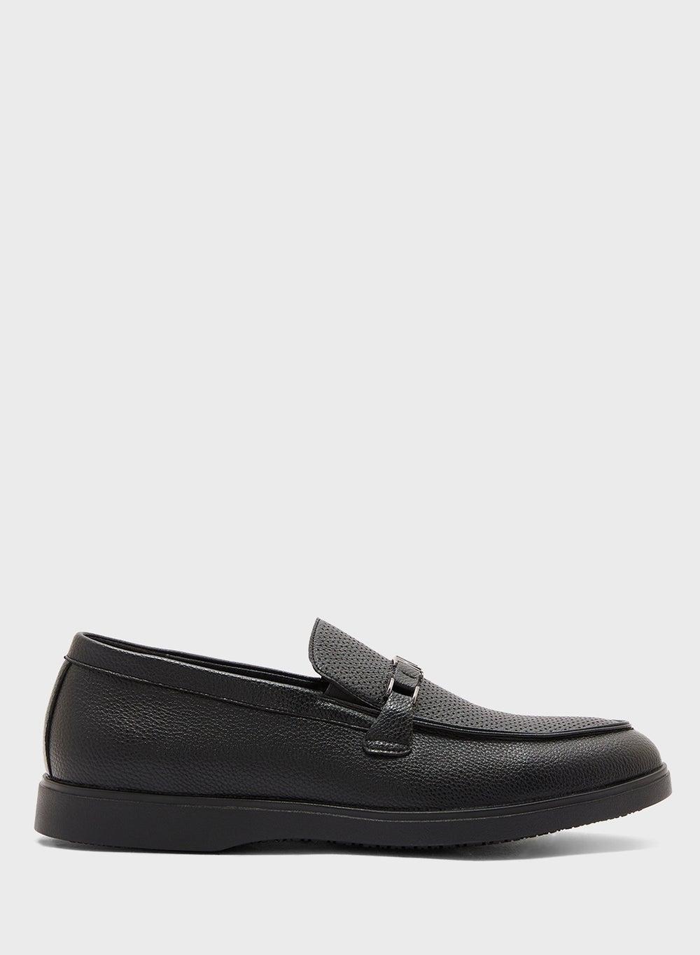 Rw2387 Elegant Black Smart Casual Slip-Ons for Men - Image 1