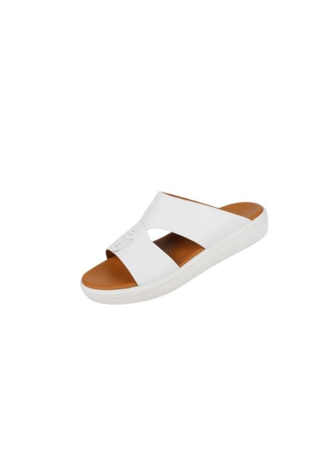 Josef Seibel JS508 White Arabian Leather Sandals for Men - Image 1