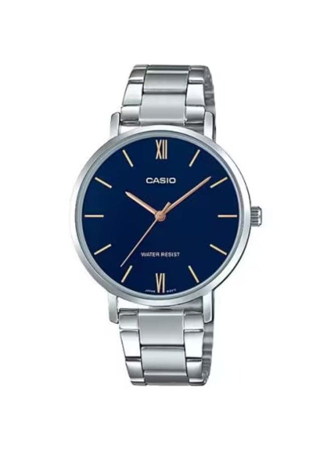 CASIO LTP-VT01D-2B Elegant Stainless Steel Women's Watch - 34mm - Image 1