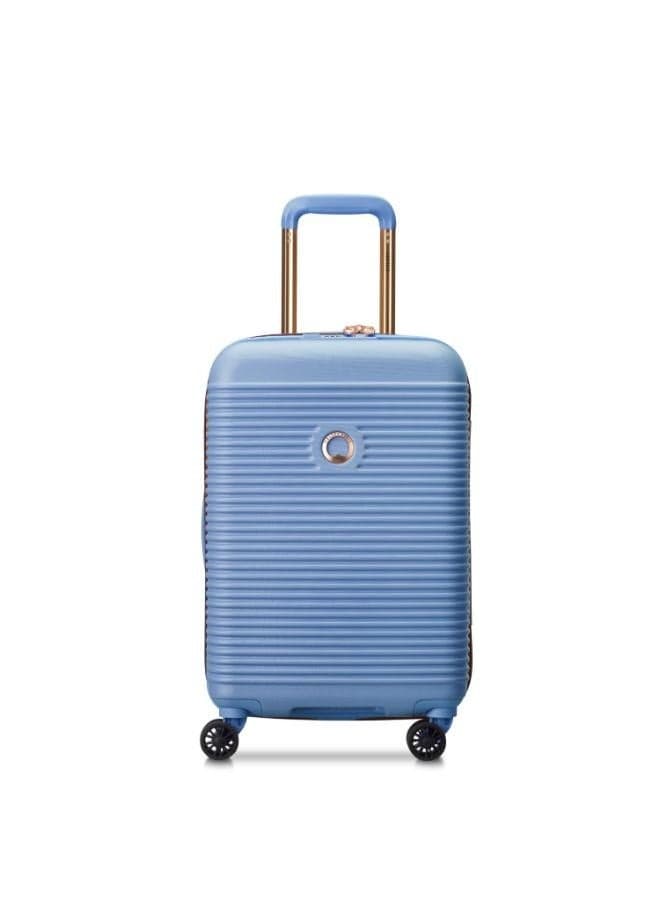 DELSEY Paris Freestyle 55cm: Sky Blue 4-Wheel Expandable Suitcase - Image 1