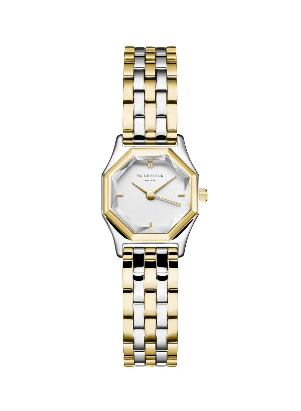 RoseField Gemme White, Two Tone Steel Gold Watch - GWSSS-G03 - Image 1