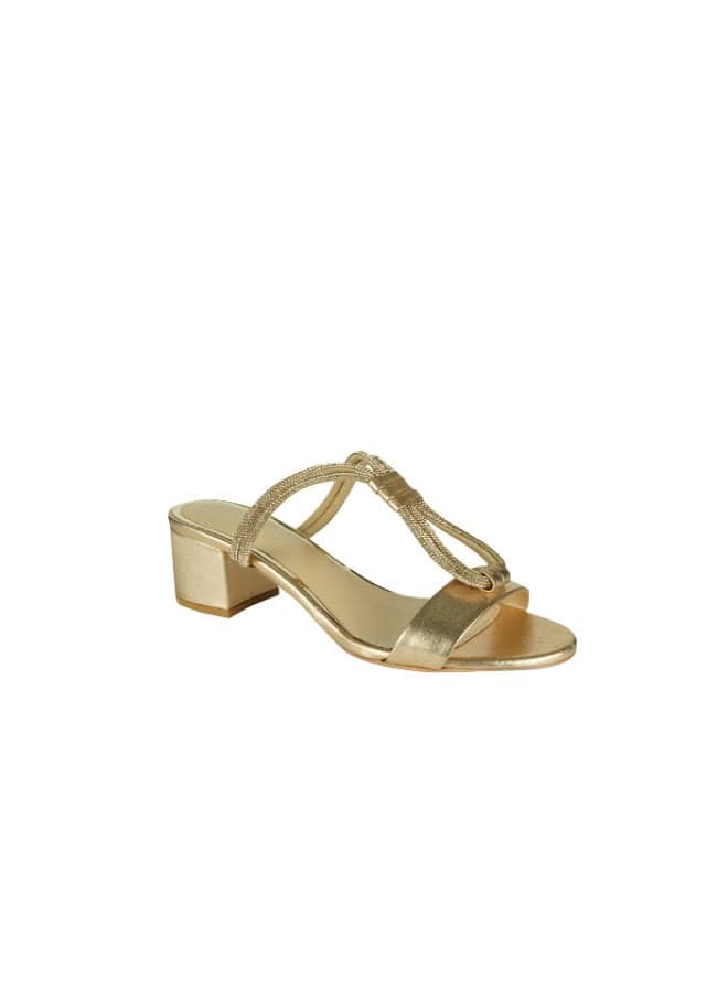 Poletto 169225 C1578 R Gold - Elegant Mid-Heel Sandals - Image 1
