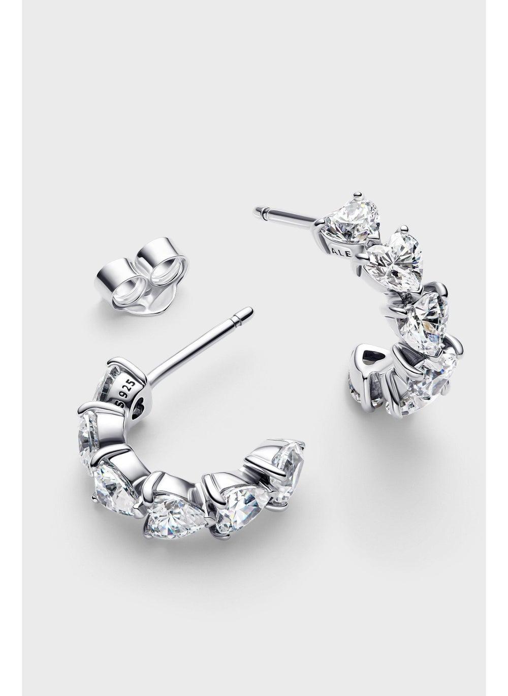 PANDORA Sterling Silver Hearts Stud Earrings for Women - Image 1