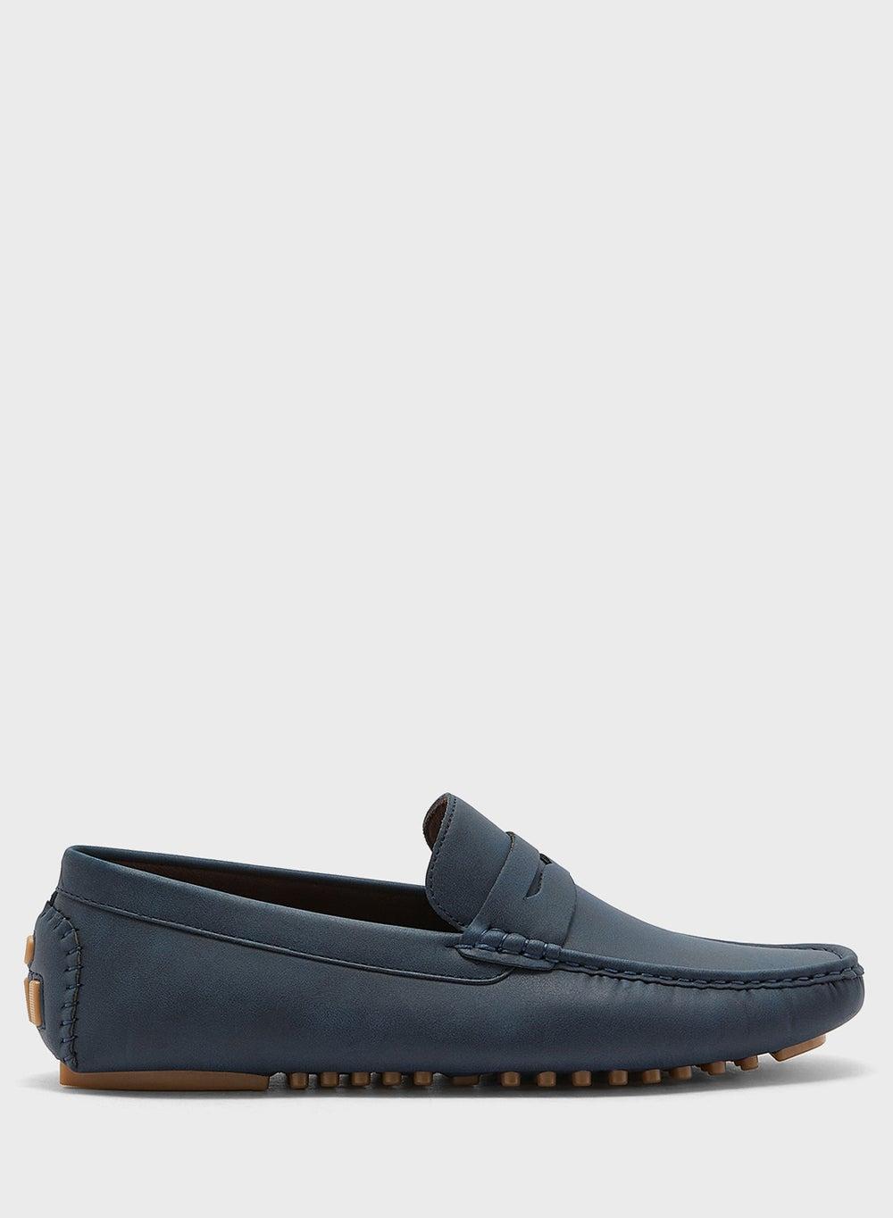 Ys947 Blue Nubuck Loafers - Elegance Meets Comfort - Image 1