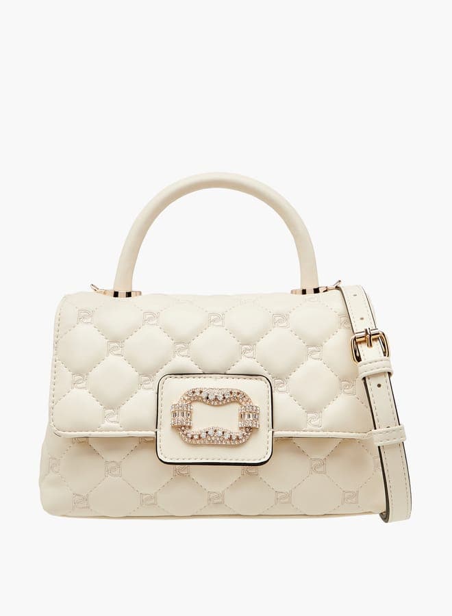 Paprika Quilted Elegance Satchel with Detachable Strap - Image 1