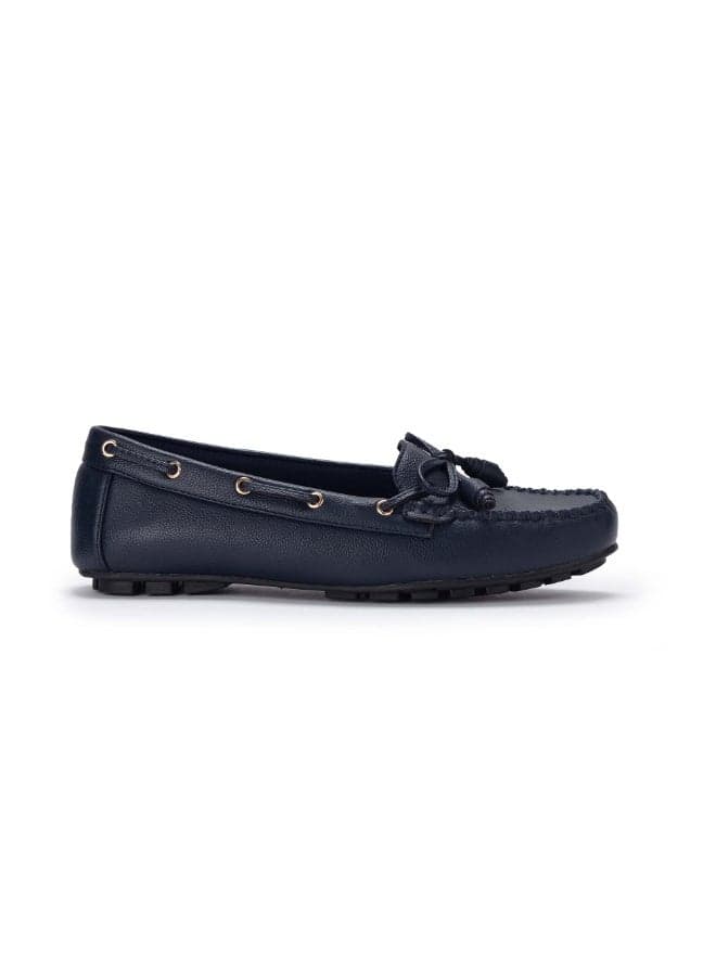 Bata Casual Elegance Black Flat Loafer Shoes - Image 1