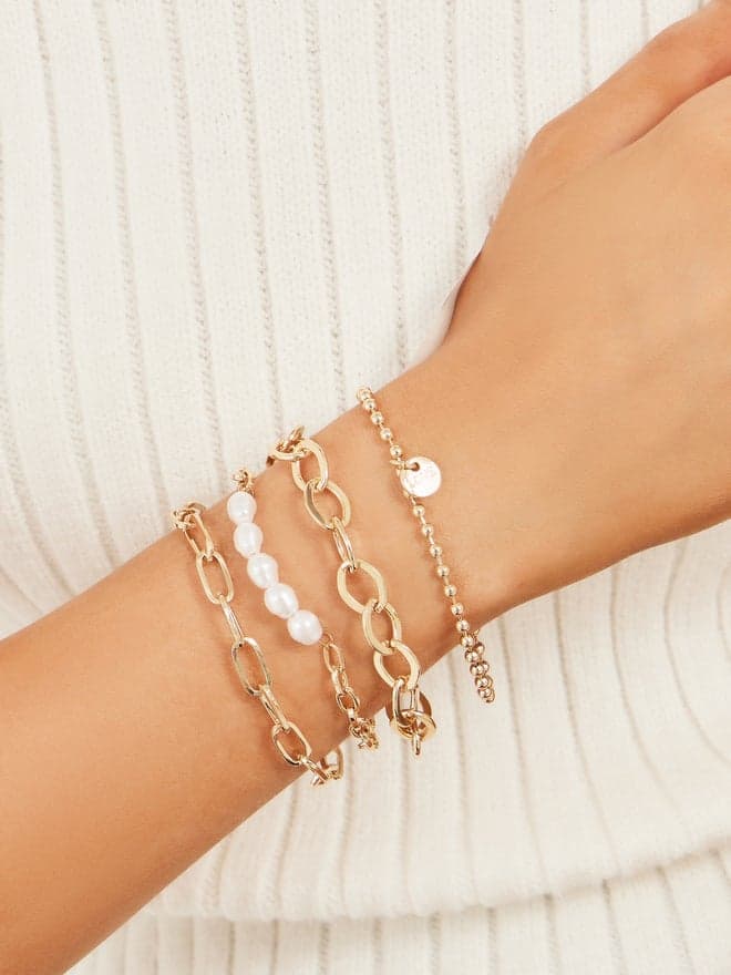 Styli Set of 4 Embellished Bracelets - Elegant Charm for Her - Image 1