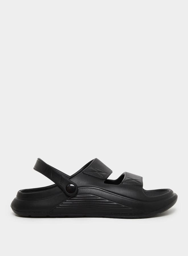 Styli Men Dual Strap Black Comfort Sandals - Lifestyle Essential - Image 1