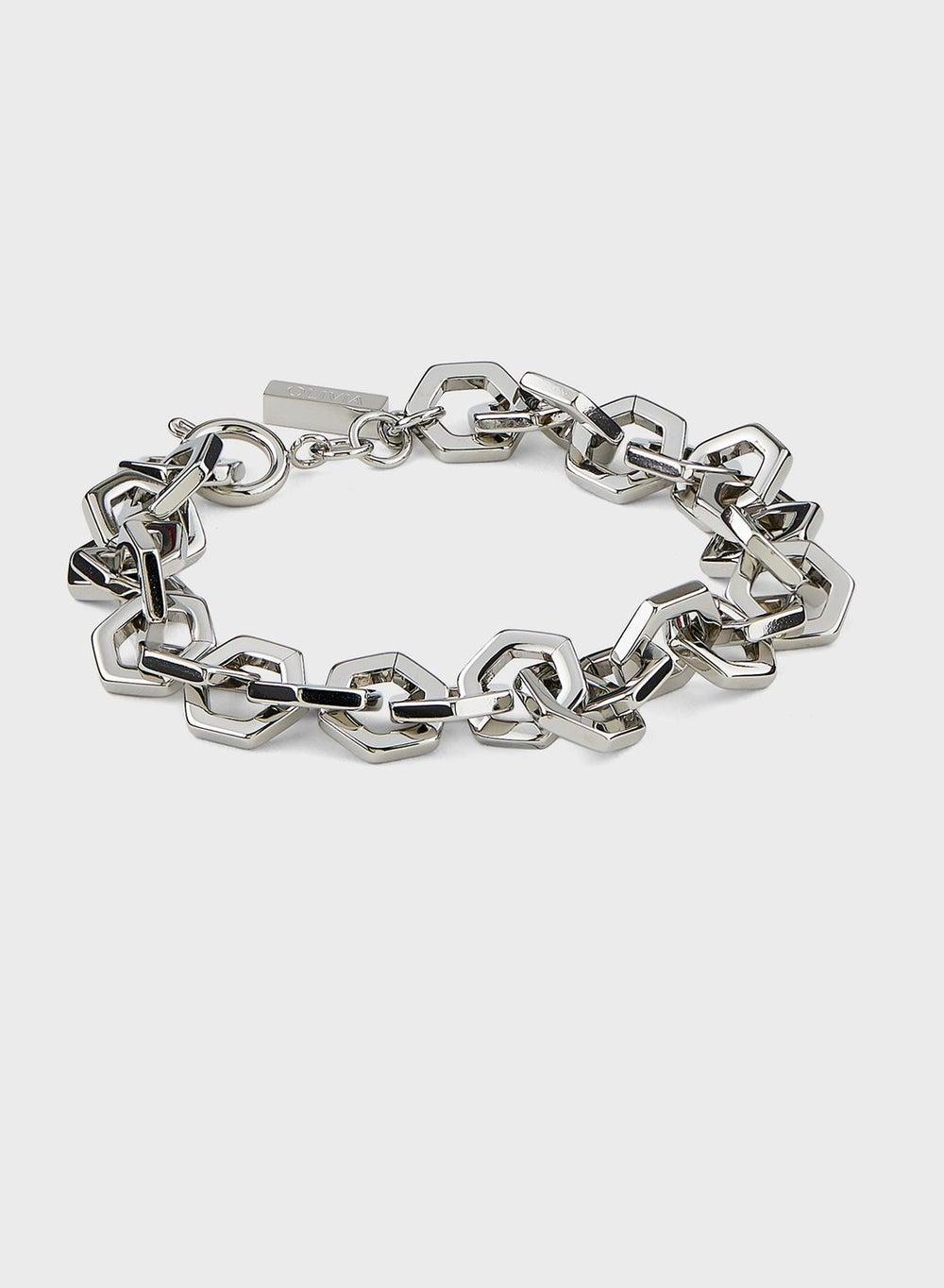 OLIVIA BURTON Matte Rhodium Elegance Brass Bracelet - Image 1