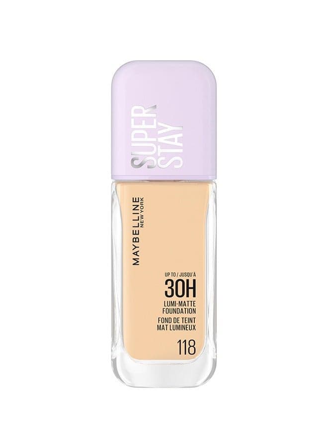 Maybelline Super Stay Lumi-Matte Foundation 118 - 30-Hr Glow - Image 1