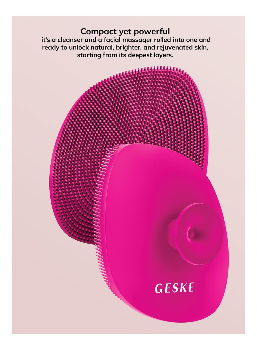 Geske Radiant Skin 4-in-1 Skincare Set + Sonic Brush - Magenta - Image 1