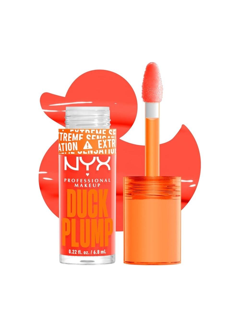 Nyx Duck Plump Lip Gloss - Peach Out | Bold & Vegan - Image 1