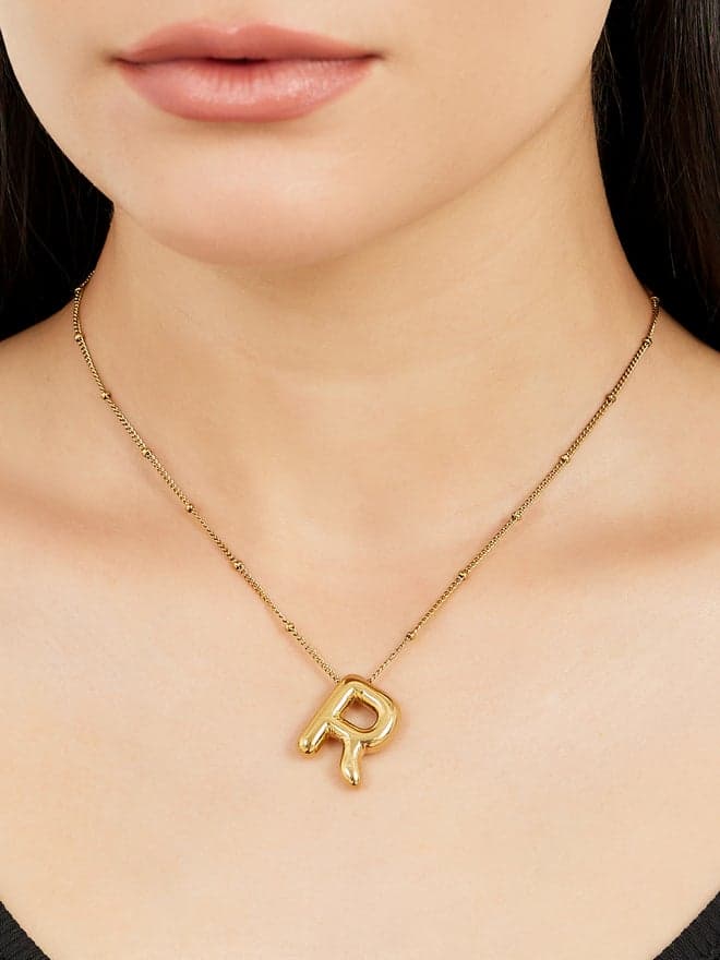 Styli Initial R Pendant Necklace - Elegant Accessory for Her - Image 1