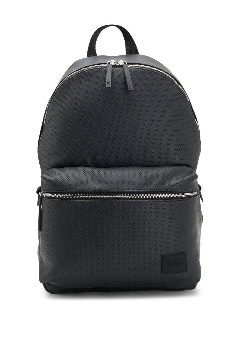 HUGO Urban Chic Perforated Faux Leather Backpack - Image 1