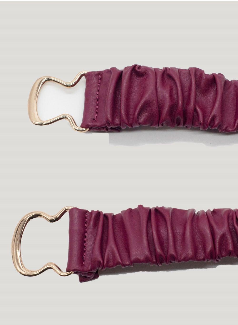 AMICA Vegan Leather Double Lock Waist Belt: Timeless Style - Image 1