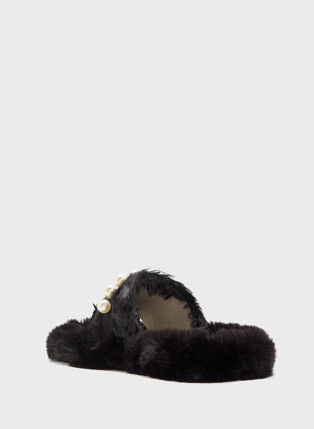 Pearl-Embellished Bedroom Slippers Fslp25117 - Elegance at Home - Image 1