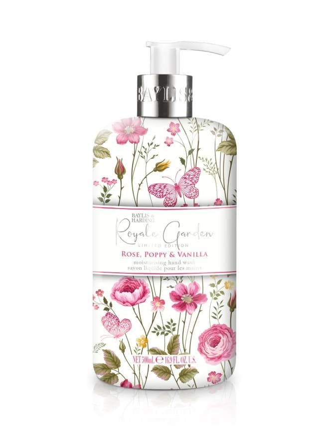 Baylis & Harding Royale Garden Hand Wash – Rose, Poppy & Vanilla, 500ml - Image 1