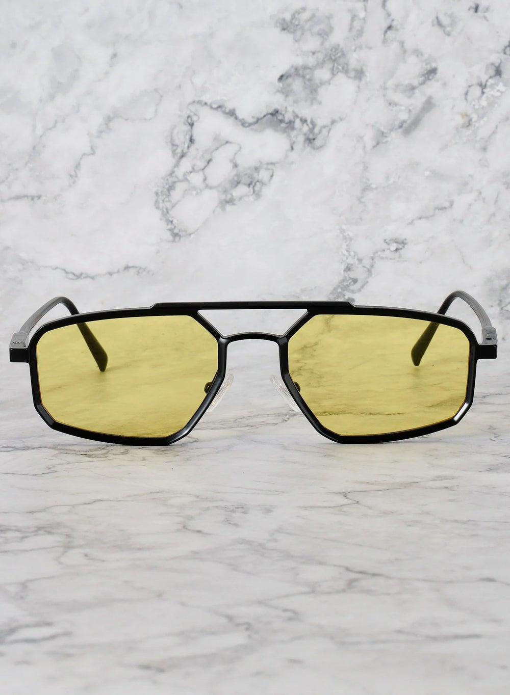 Explicit Poets PABLO Black - Yellow Chic Sunglasses 6EP13 - Image 1