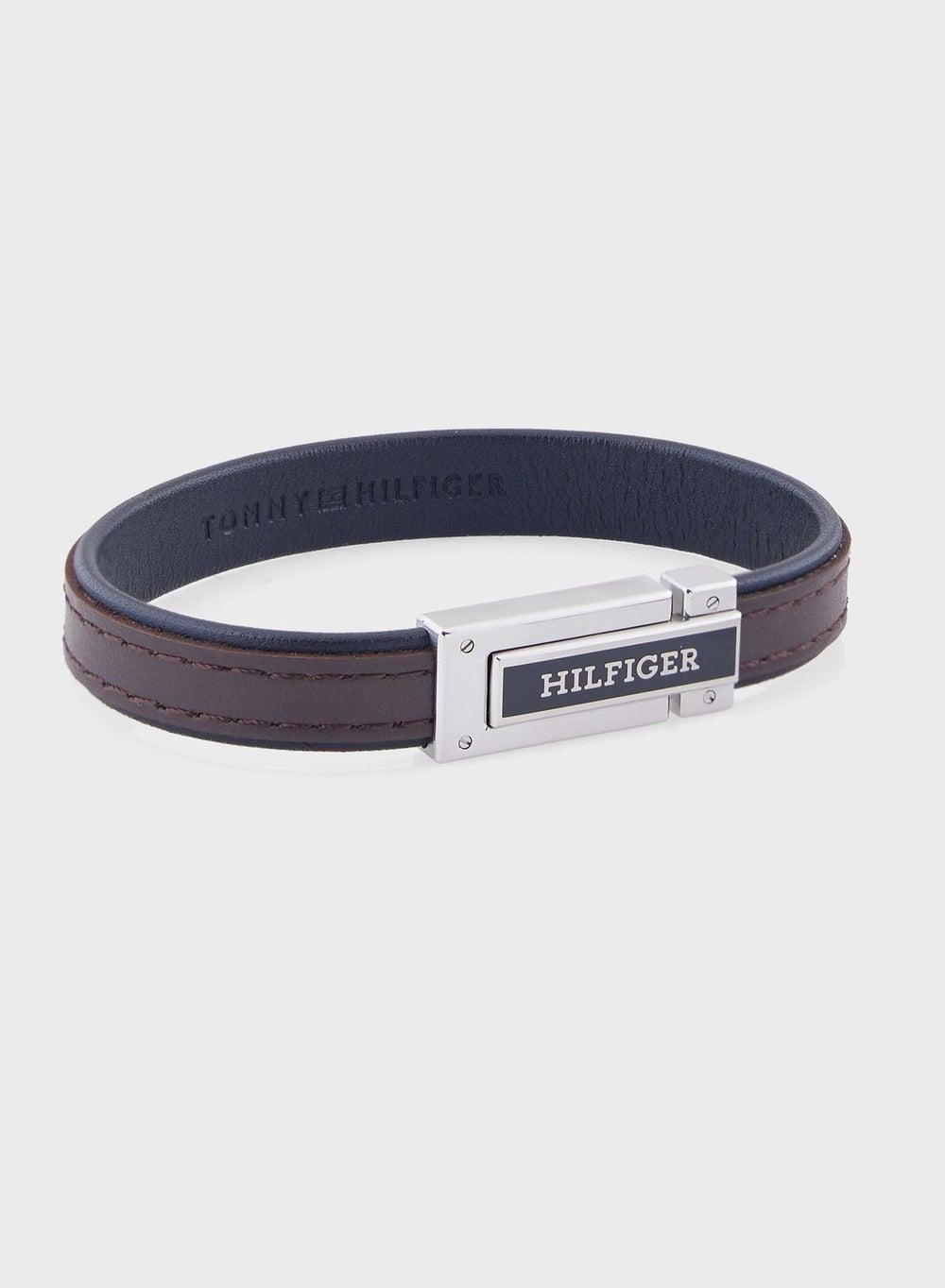 TOMMY HILFIGER Men's Elegant Leather Flat Bracelet - Image 1