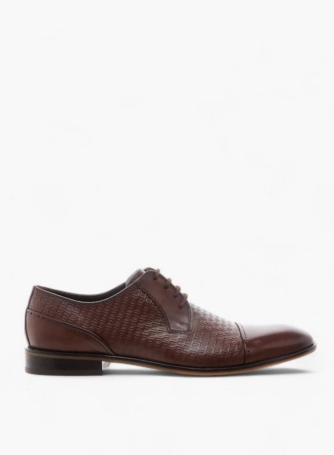 TG 02Mono Men's Elegant Textured Derby Shoes - Image 1