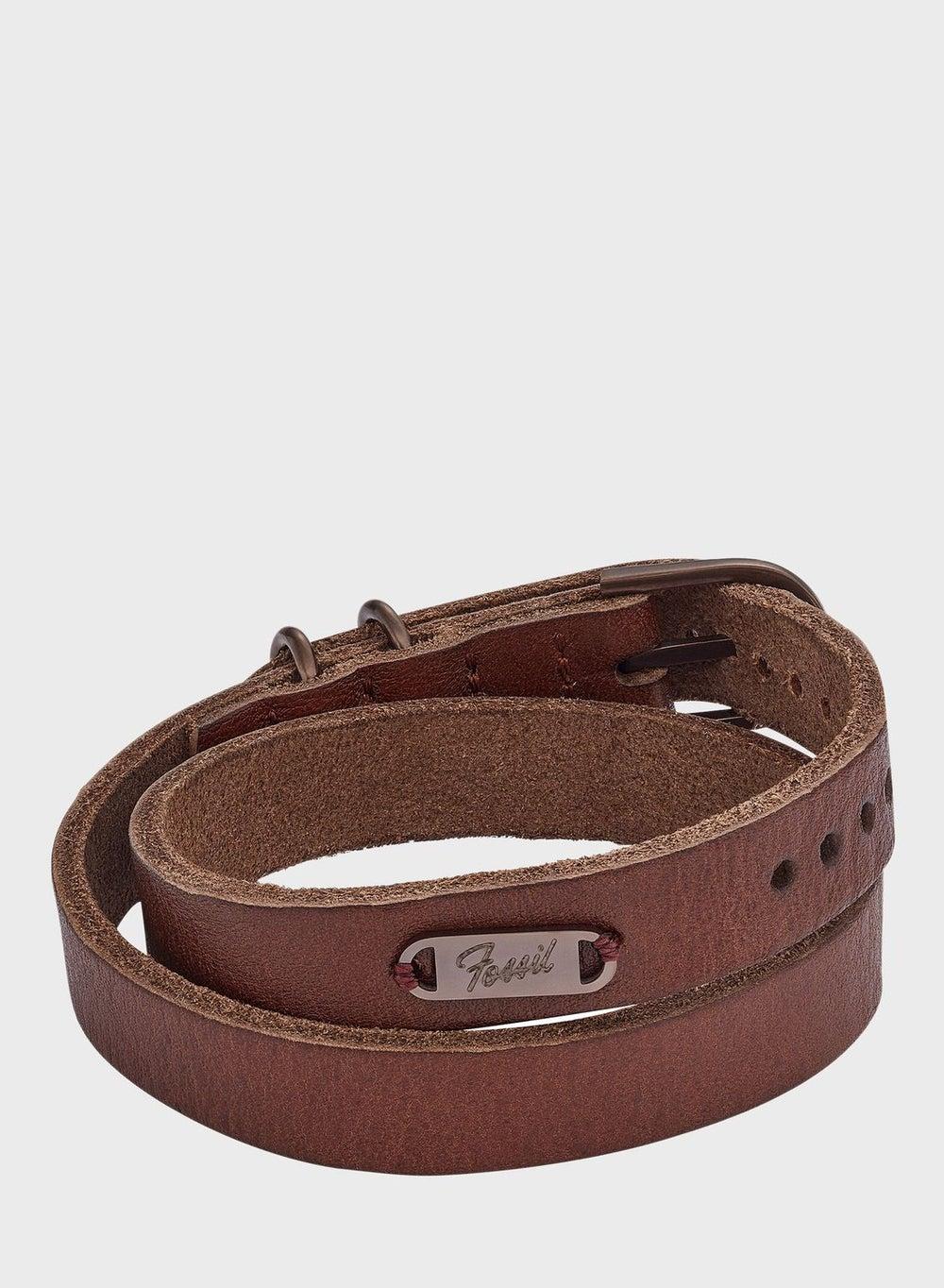 FOSSIL Jf04127200 Refined Leather Double Wrap Bracelet - Image 1